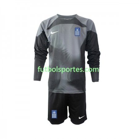 Camiseta Grecia Portero Niño Segunda Equipación 2022/2023 Manga Larga